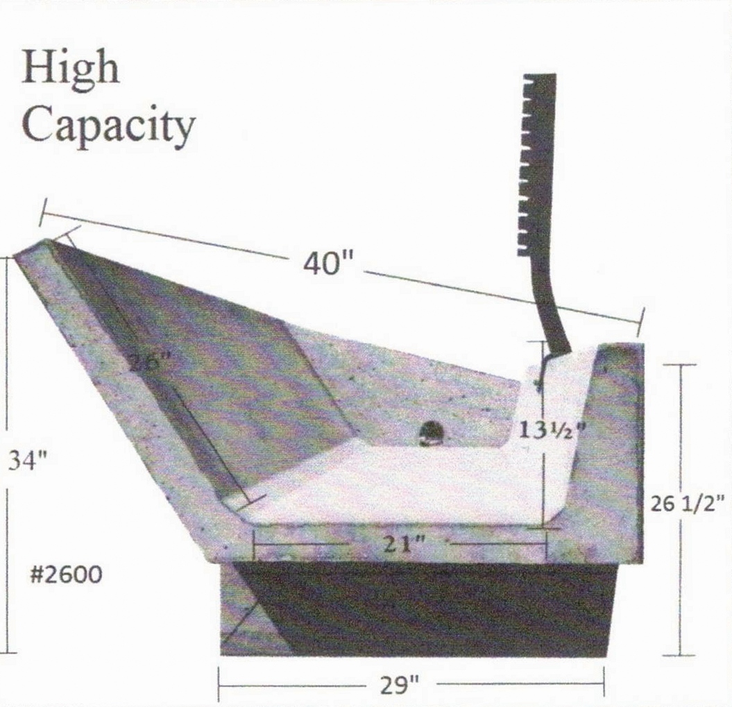Hi-Capacity feed bunk dimension diagram