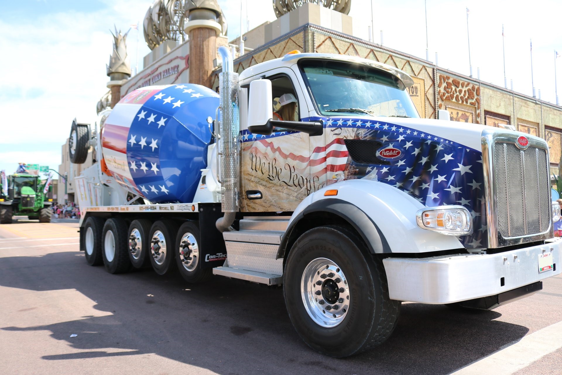 The We The People flag mixer truck in the Corn Palace parade